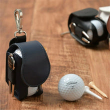 Load image into Gallery viewer, Mini Pocket Leather Golf Ball Storage Pouch Portable Golf Waist Holder Bag Mini Golf Ball Container Waist Storage Bag
