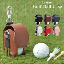 Load image into Gallery viewer, Mini Pocket Leather Golf Ball Storage Pouch Portable Golf Waist Holder Bag Mini Golf Ball Container Waist Storage Bag
